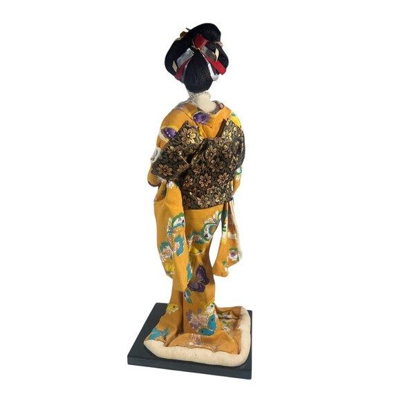 Vintage Japanese Doll Kimono Geisha Maiko Traditional Folk Craft Japan 15 “ Tall - Picture 15 of 16
